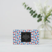 Square Label 01a - Hexagonal Muster 05 Visitenkarte (Stehend Vorderseite)