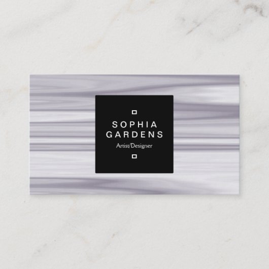 Square Label 01a - Light Ripples Visitenkarte (Vorderseite)