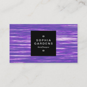 Square Label 01a - Lila Rippel Visitenkarte
