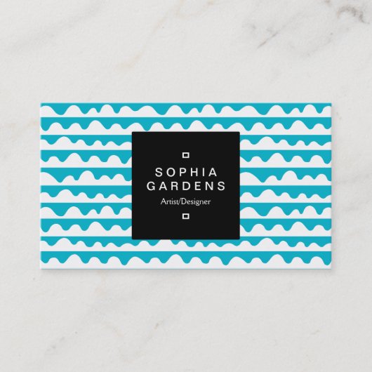 Square Label 01a - Muster 20815 Visitenkarte (Vorderseite)