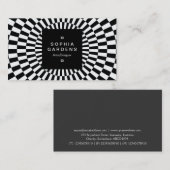 Square Label 01a - Op Art 01 Visitenkarte (Vorne/Hinten)