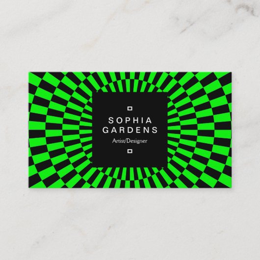 Square Label 01a - Op Art 02 Visitenkarte (Vorderseite)