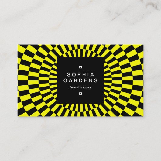 Square Label 01a - Op Art 03 Visitenkarte (Vorderseite)