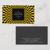 Square Label 01a - Op Art 09 Visitenkarte (Vorne/Hinten)