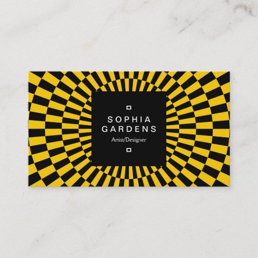 Square Label 01a - Op Art 09 Visitenkarte (Vorderseite)