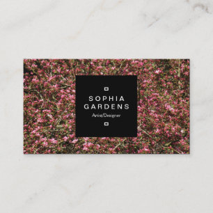 Square Label 01a - Pink Cherry Blossom 02 Visitenkarte