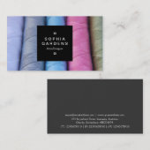 Square Label 01a - Rollen aus Baumwolle Visitenkarte (Vorne/Hinten)