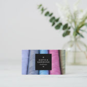 Square Label 01a - Rollen aus Baumwolle Visitenkarte (Stehend Vorderseite)