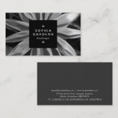 Square Label 01a - Rudbekia BW Visitenkarte (Vorne/Hinten)