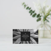 Square Label 01a - Rudbekia BW Visitenkarte (Stehend Vorderseite)