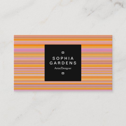 Square Label 01a - Scan Lines 02 Visitenkarte (Vorderseite)