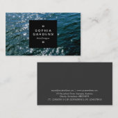 Square Label 01a - Sparkling Water Visitenkarte (Vorne/Hinten)