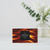 Square Label 01a - Tongues of Fire Visitenkarte (Stehend Vorderseite)