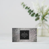 Square Label 01a - Wassertropfen auf Glas 02 Visitenkarte (Stehend Vorderseite)