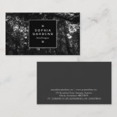 Square Label 02a - Dunkler Wald Visitenkarte (Vorne/Hinten)