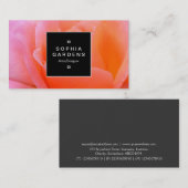 Square Label 02a - Rose Visitenkarte (Vorne/Hinten)