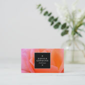 Square Label 02a - Rose Visitenkarte (Stehend Vorderseite)
