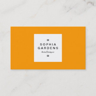 Square Label 03 - Gelbes Orange Visitenkarte