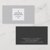 Square Label 03 - Light Gray Visitenkarte (Vorne/Hinten)