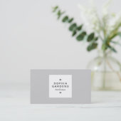 Square Label 03 - Light Gray Visitenkarte (Stehend Vorderseite)