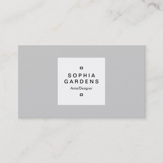 Square Label 03 - Light Gray Visitenkarte (Vorderseite)