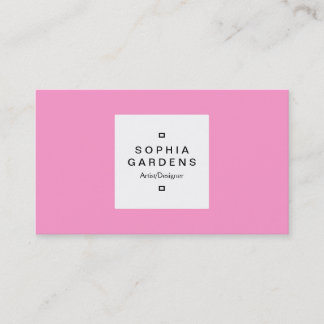 Square Label 03 - Rosa Visitenkarte