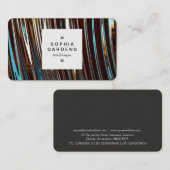 Square Label 03a - Abstrakt Metallic Visitenkarte (Vorne/Hinten)