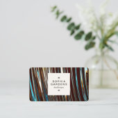 Square Label 03a - Abstrakt Metallic Visitenkarte (Stehend Vorderseite)