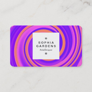 Square Label 03a - Abstrakt Swirl 250816 - 01a Visitenkarte