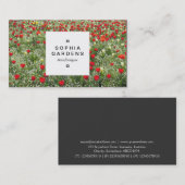 Square Label 03a - Bett der Tulips Visitenkarte (Vorne/Hinten)