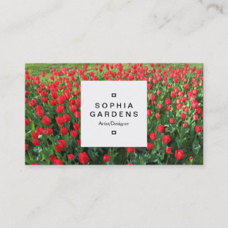Square Label 03a - Bett der Tulips Visitenkarte