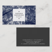 Square Label 03a - Blauer Herbst Visitenkarte (Vorne/Hinten)