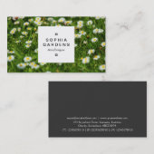 Square Label 03a - Daisy Meadow Visitenkarte (Vorne/Hinten)
