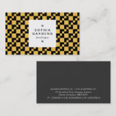 Square Label 03a - Domino Patchwork - Amber Visitenkarte (Vorne/Hinten)