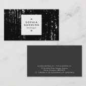 Square Label 03a - Dunkles Holz Visitenkarte (Vorne/Hinten)