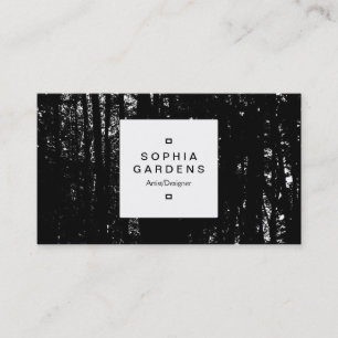 Square Label 03a - Dunkles Holz Visitenkarte