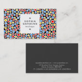 Square Label 03a - Farbfelder Muster 230515 Visitenkarte (Vorne/Hinten)