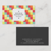 Square Label 03a - Farbquadrate 010 Visitenkarte (Vorne/Hinten)