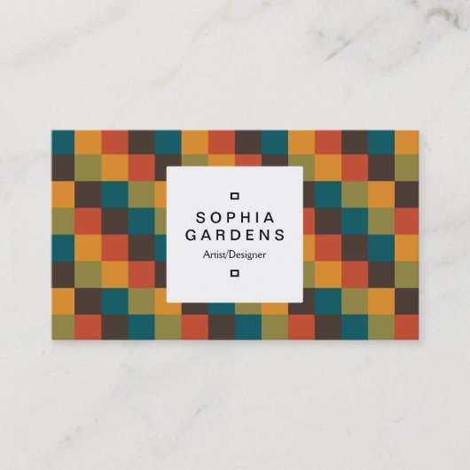 Square Label 03a - Farbquadrate 03 Visitenkarte (Vorderseite)
