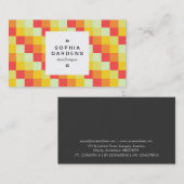 Square Label 03a - Farbquadrate 07 Visitenkarte (Vorne/Hinten)