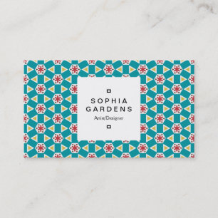 Square Label 03a - Geometric 230614 (01) Visitenkarte