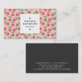 Square Label 03a - Hexagonal Muster 04 Visitenkarte (Vorne/Hinten)