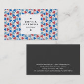 Square Label 03a - Hexagonal Muster 05 Visitenkarte (Vorne/Hinten)