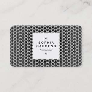 Square Label 03a - Honeycomb Cool Visitenkarte