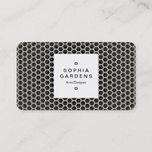 Square Label 03a - Honeycomb Warm Visitenkarte