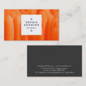 Square Label 03a - Orange Petals Visitenkarte (Vorne/Hinten)