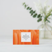 Square Label 03a - Orange Petals Visitenkarte (Stehend Vorderseite)