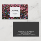 Square Label 03a - Pink Cherry Blossom Visitenkarte (Vorne/Hinten)