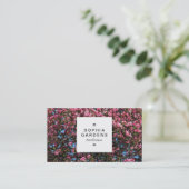 Square Label 03a - Pink Cherry Blossom Visitenkarte (Stehend Vorderseite)