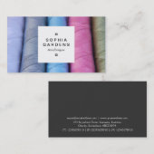 Square Label 03a - Rollen aus Baumwolle Visitenkarte (Vorne/Hinten)